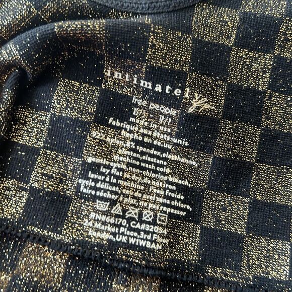 Free People • Intimately Checkmate Brami (black/gold) - Picture 5 of 6